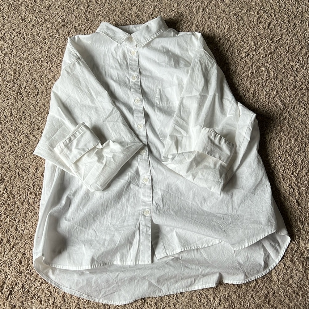 White Button-Down Shirt, with pocket
